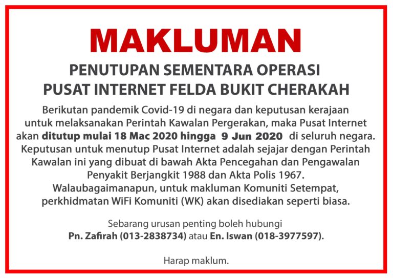 NOTIS PENUTUPAN PI Covid 19 PKPB Fasa 2