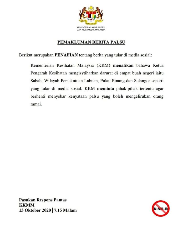 Berita Palsu 141020